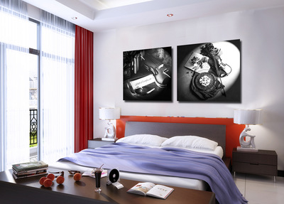 抽象樂(lè)章，藝術(shù)點(diǎn)睛 探秘樂(lè)器主題噴繪裝飾畫